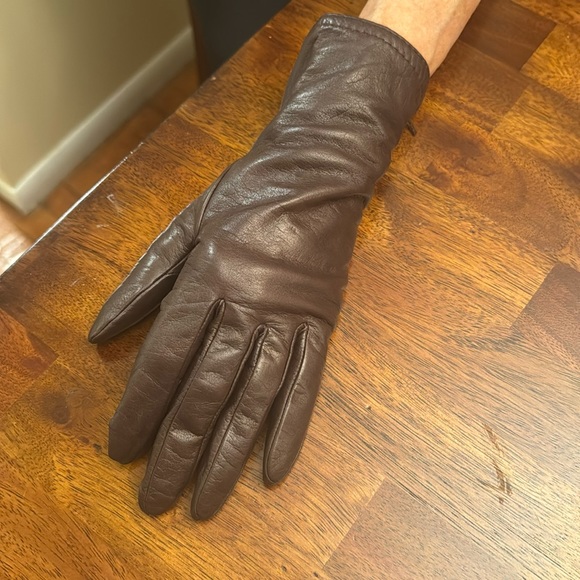 Grandoe brown leather gloves - Picture 3 of 5